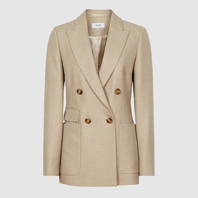 Double Breasted Twill Blazer from Reiss