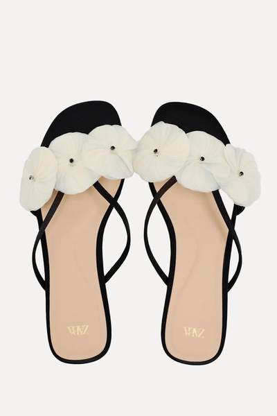 Floral Flat Sandals  from Zara
