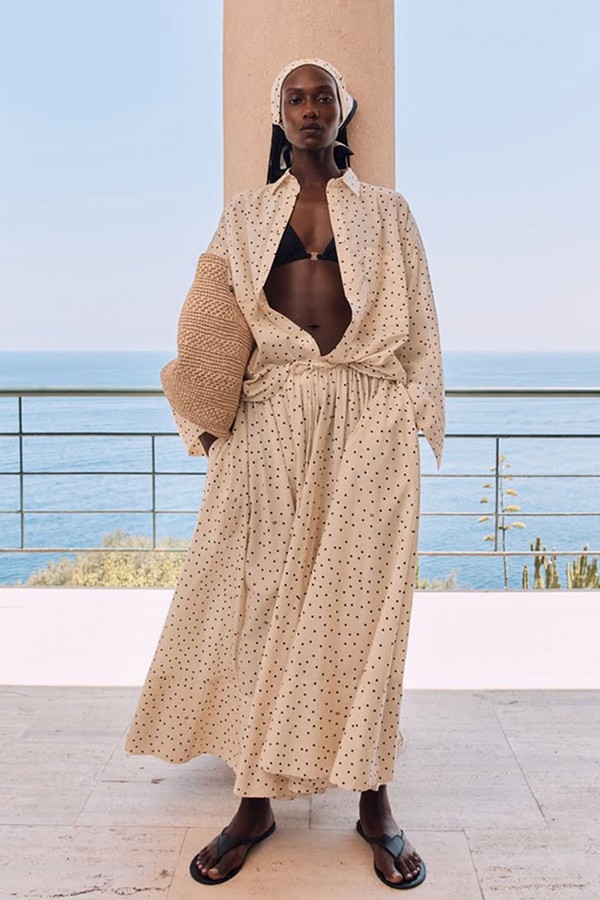 Pheo Polka Dot Midi Skirt from By Malene Birger