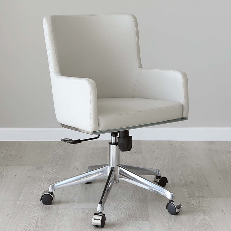 Form Light Grey Faux Leather Office Chair