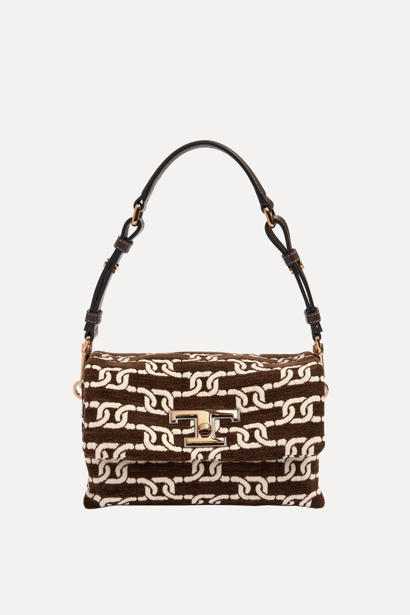 Mini T Timeless Flap Jacquard Bag from Tod's