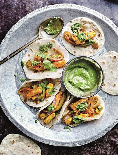 Spiced Paneer Vegetable Wraps