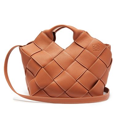 Woven Textured-Leather Tote from Loewe