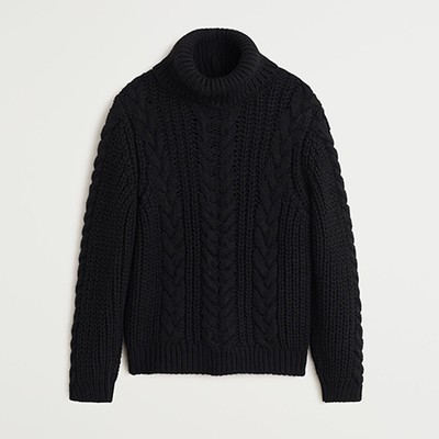 Braided Turtleneck Sweater from Mango