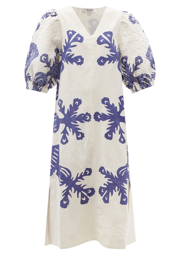 Henrietta Quilted Cotton Blend Midi Dress from Sea