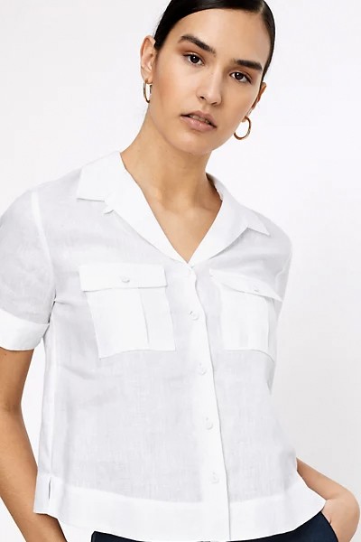 Pure Irish Linen Short Sleeve Shirt