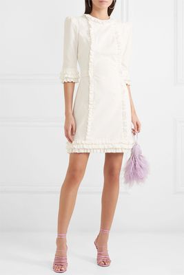Mini Festival Ruffle-Trimmed Cotton-Corduroy Dress from The Vampire's Wife