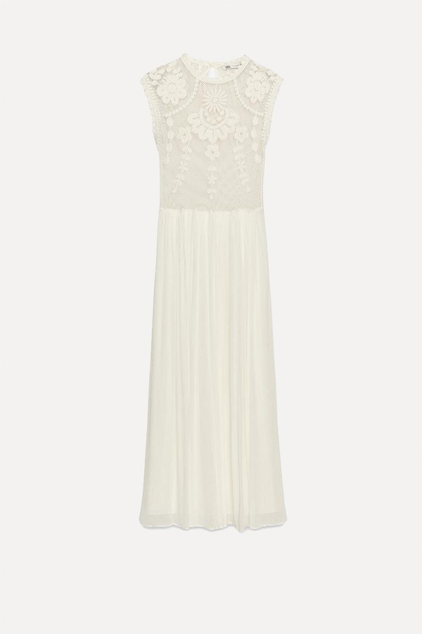 Embroidered Combined Dress