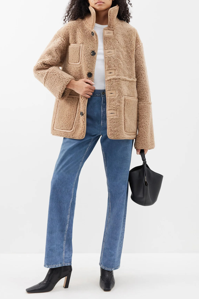 Ada Reversible Shearling Suede Jacket from Saks Potts