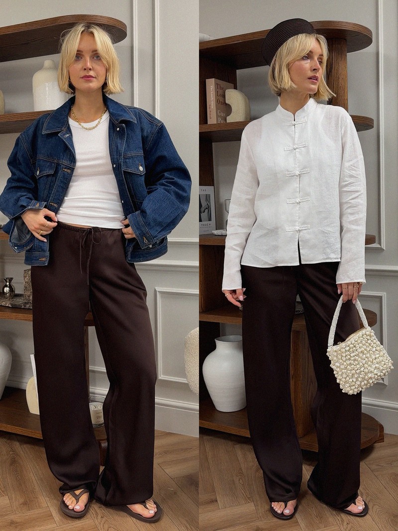 3 Cool Ways With Silk Trousers