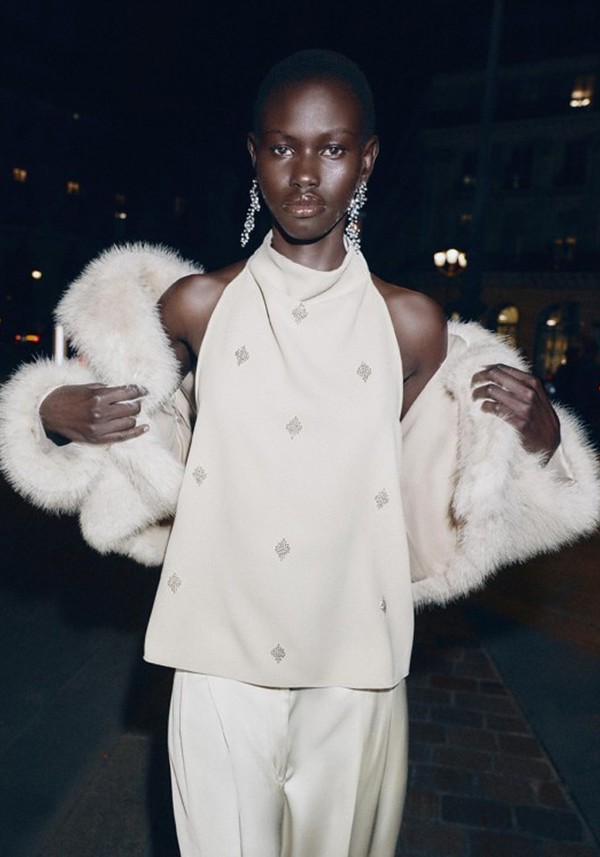 Halter Top With Bead Detail 