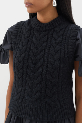 Hannah Cable-Knit Wool-Blend Sweater Vest from Cecilie Bahnsen