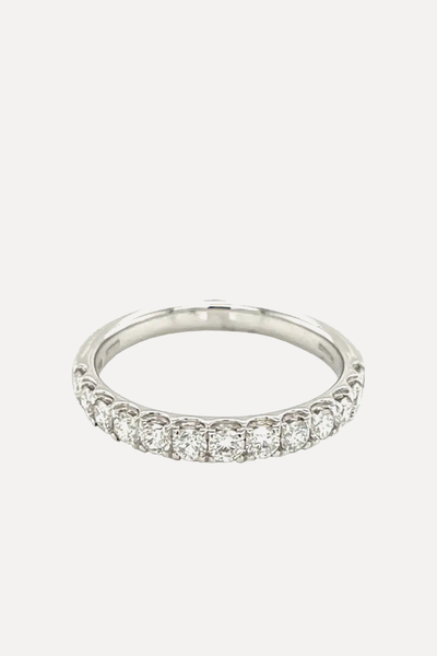 0.58ct Round Brilliant Cut Diamond Half Eternity Ring