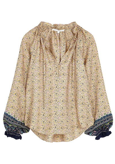 Antonette Printed Silk Blouse from Veronica Beard