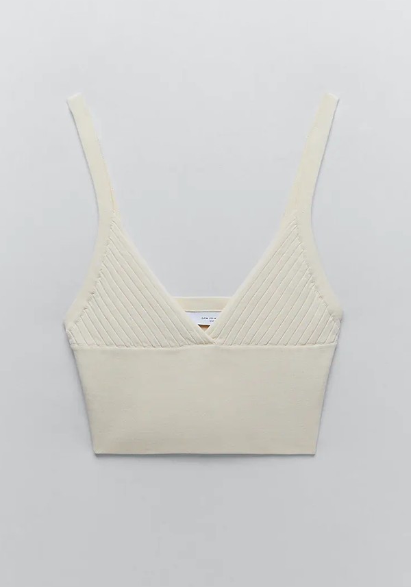 Knit Top With Straps from Zara
