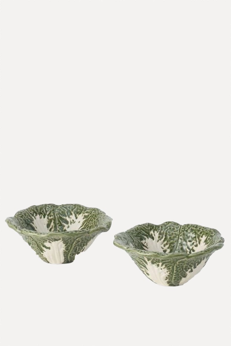 Set Of 2 Cabbage Hand Painted Stoneware Mini Dip Dishes from John Lewis X Deliciously Ella