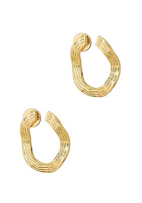 Écorce Dorée Gold-Plated Hoop Earrings from Anissa Kermiche
