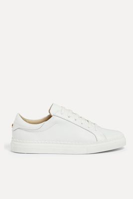 Fiona Scalloped Detail Leather Trainers from John Lewis & Partners