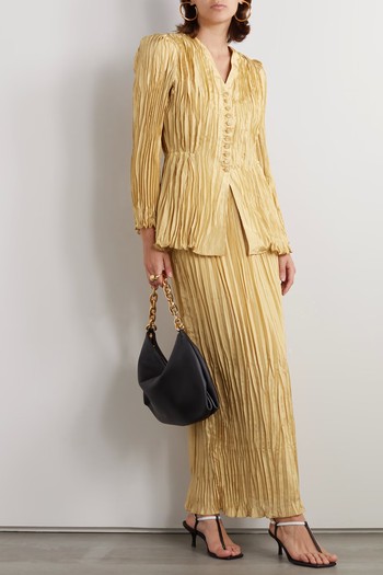 Abruzza Pleated Organic Silk Shirt from By Malene Birger