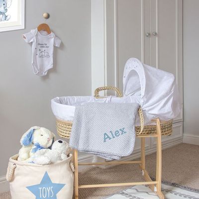 Nursery Storage Basket with Blue Star from With Congratulations