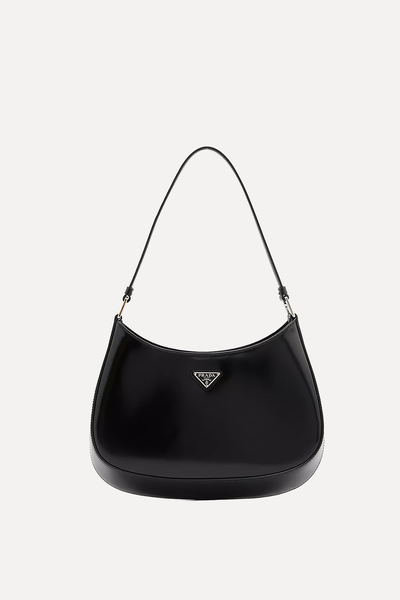 Cleo Brushed Leather Shoulder Bag from Prada 