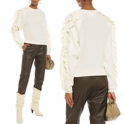 Ciel Ruffled Cotton Sweater, £68 (was £170) | Ba&sh