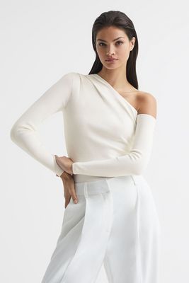 Off Shoulder Fitted Top from Reiss
