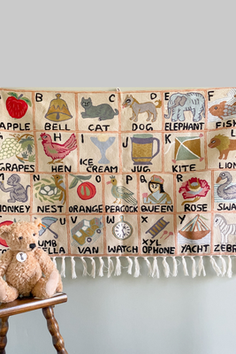 Handmade Alphabet ABC Wall Hanging Tapestry from Moppet