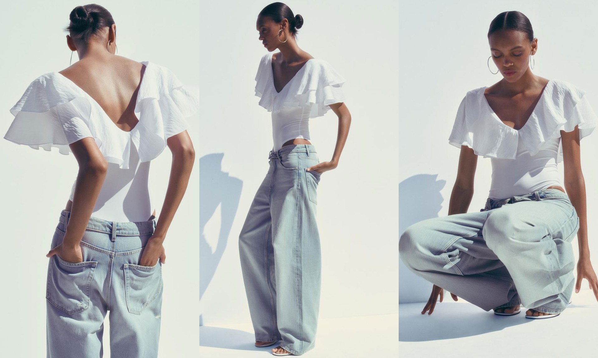 Voluminous Ruffle Bodysuit from Zara