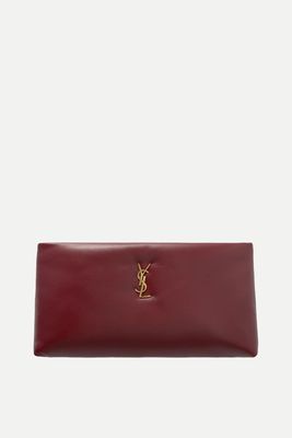 Calypso Long Padded Leather Pouch from SAINT LAURENT
