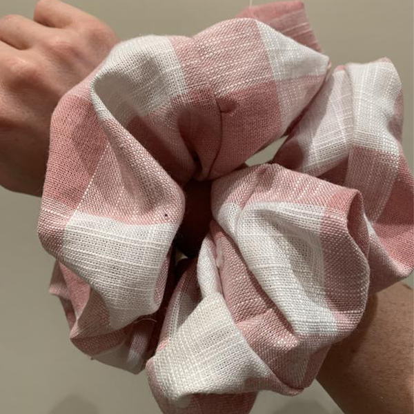 Pink Gingham Scrunchie from Scrunch London