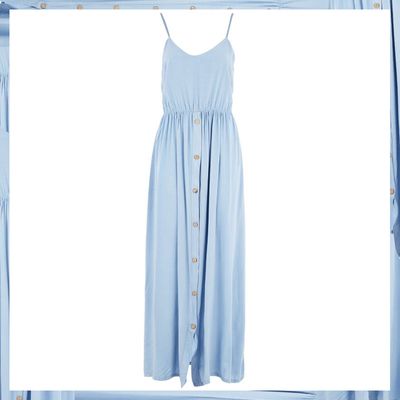 Blue Button Through Maxi Dress, £16.99