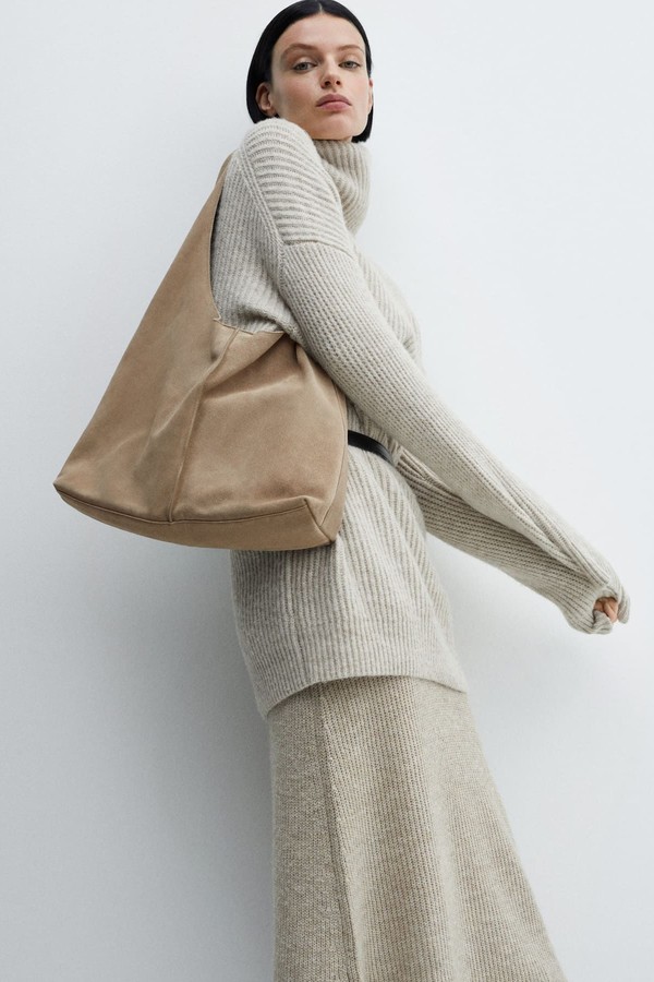 Leather Shopper Bag from Mango