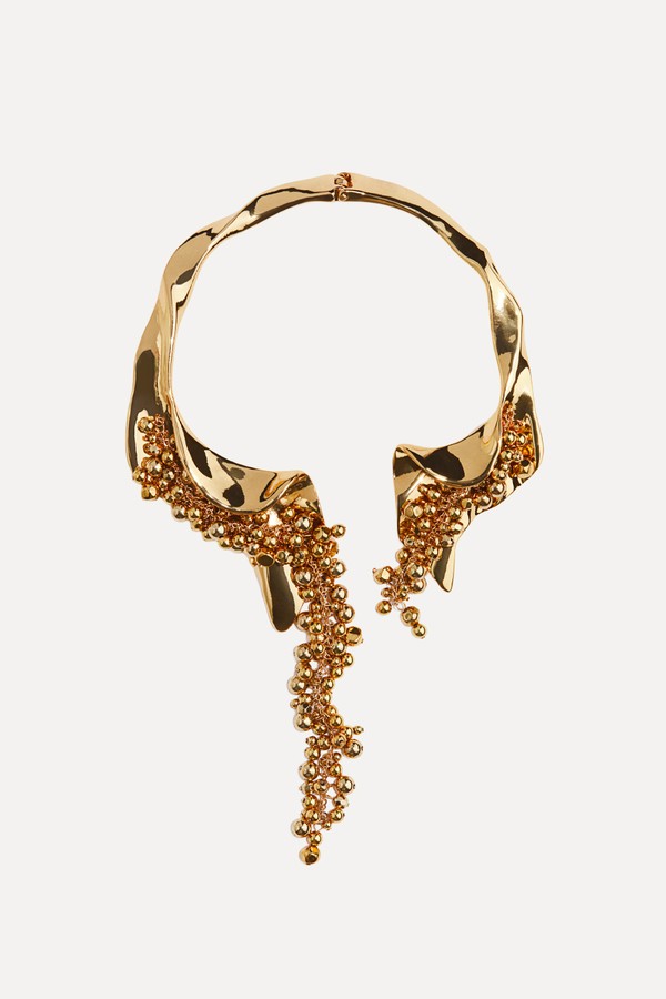 Hinged Bead-Detail Necklace