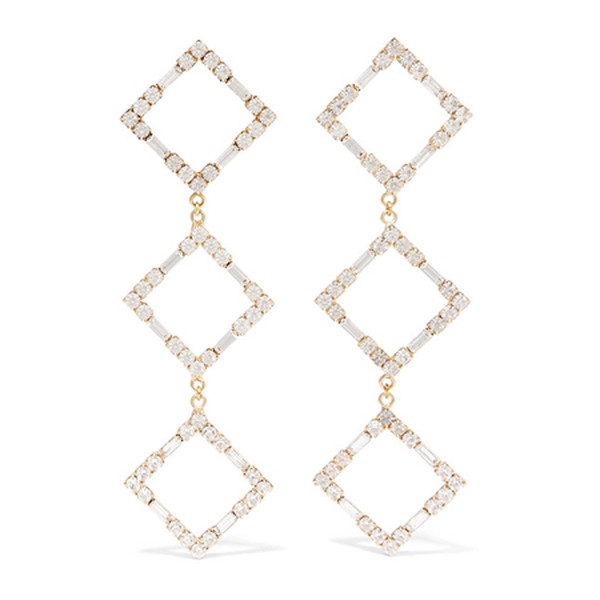 Luci Gold-Tone Crystal Earrings from Rosantica