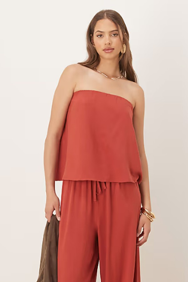 Linen Blend Pull On Trousers from ASOS DESIGN