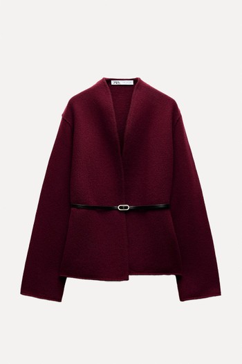 100% Wool Belted Jacket from Zara