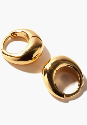Mini Graduated 14kt Gold-Vermeil Hoop Earrings from Otiumberg