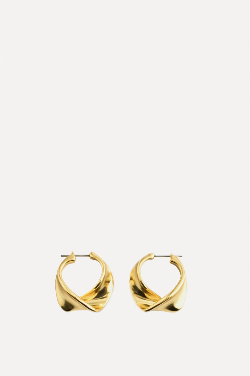 Twisted Ribbon Hoop Earrings from COS