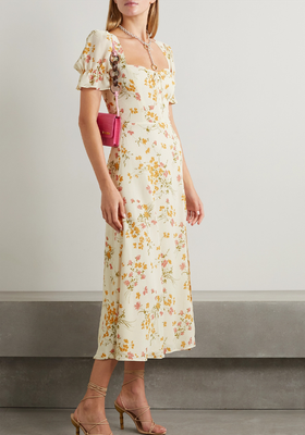 Alta Floral-Print Georgette Midi Dress from Reformation