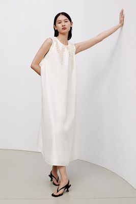 Embroidered Popin Dress from Zara
