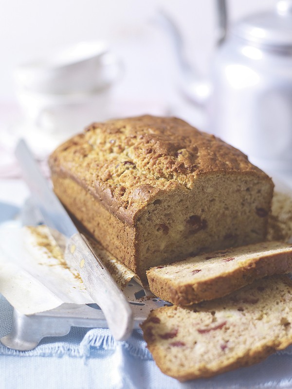 Banana Tea Loaf With Cranberry & Cardamom