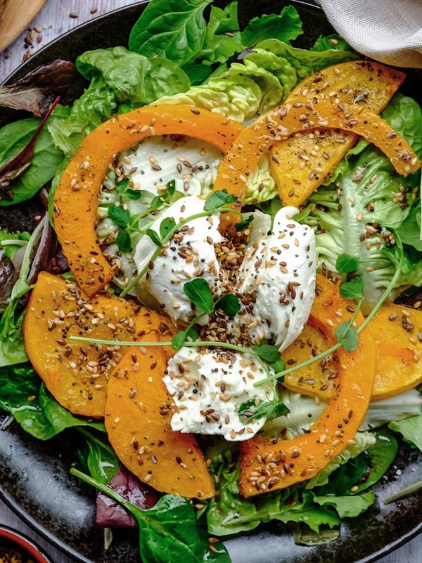 Roasted Squash & Mozzarella Salad