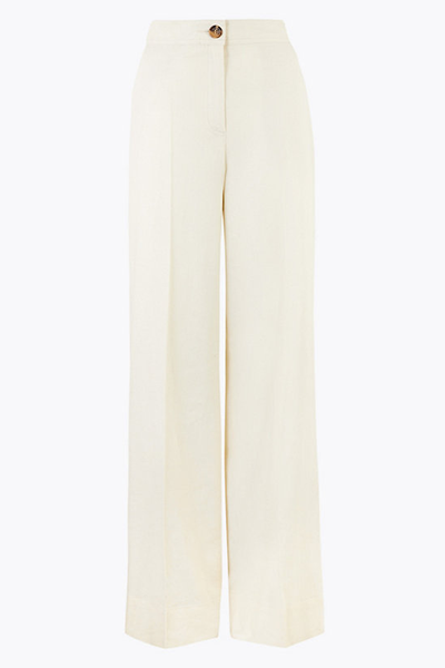 Linen Wide Leg Trousers