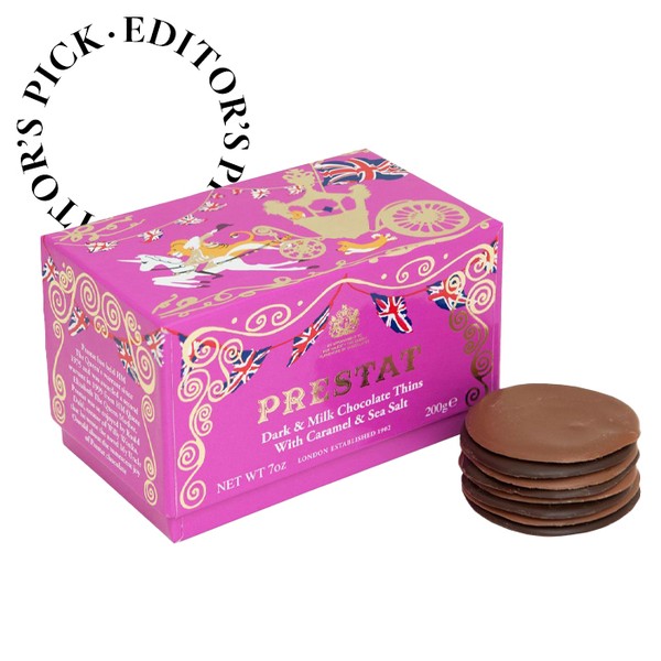 Caramel & Sea Salt, Milk & Dark Chocolate Thins from Prestat