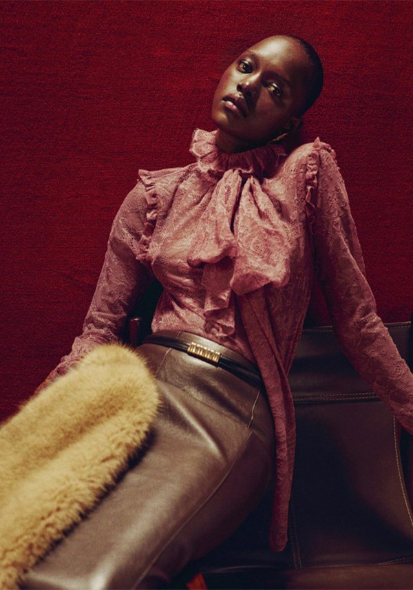 Lace Top With Ruff Collar