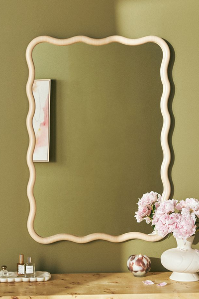 Wiggle Maple Wood Wall Mirror from Anthropologie