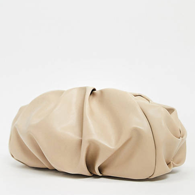Oversized Ruched Clutch Bag from ASOS Design