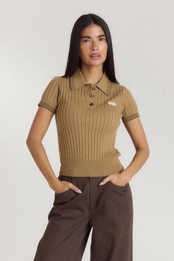 Knitted Polo Top