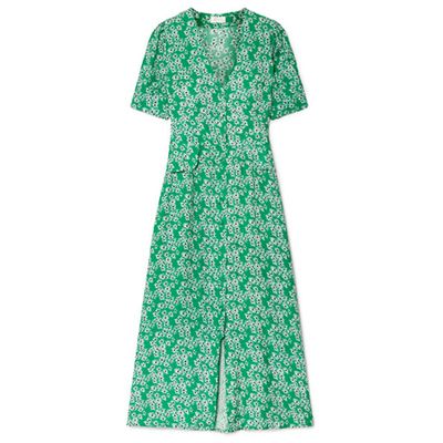 Jackson Floral-Print Crepe De Chine Midi Dress from RIXO London